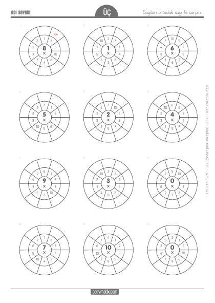 3.S�n�f Dairesel �arpma ��lemi(3) Etkinli�i