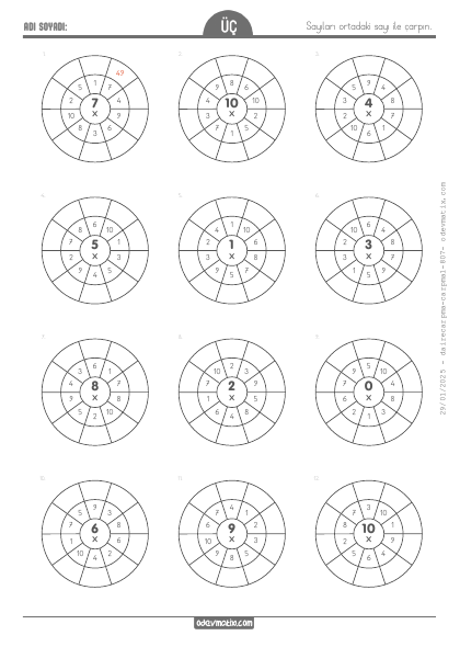 3.S�n�f Dairesel �arpma ��lemi(4) Etkinli�i